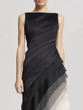 Ombre Layered High Waist Irregular Dress Sai Feel